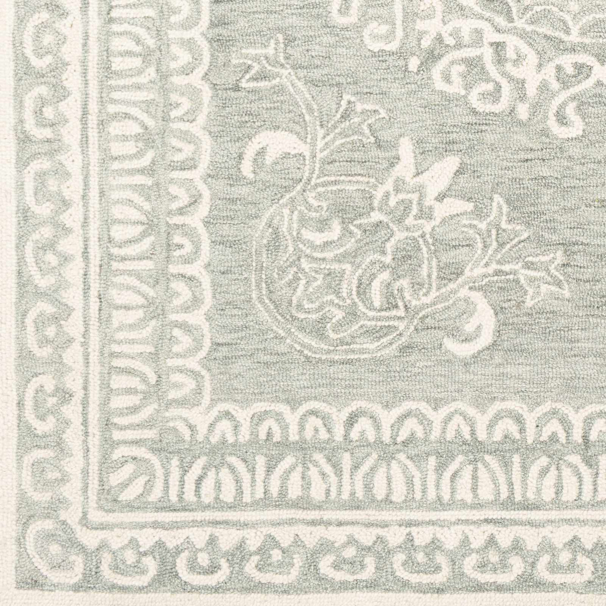 Parson Ivory/Sage Wool Area Rug