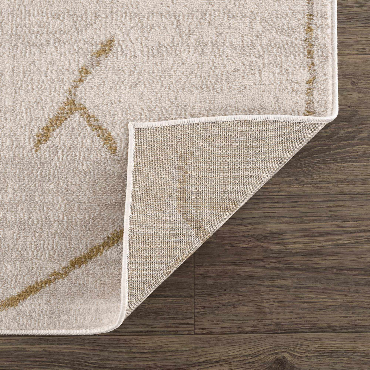 Azzan Cream & Gold Area Rug - Clearance