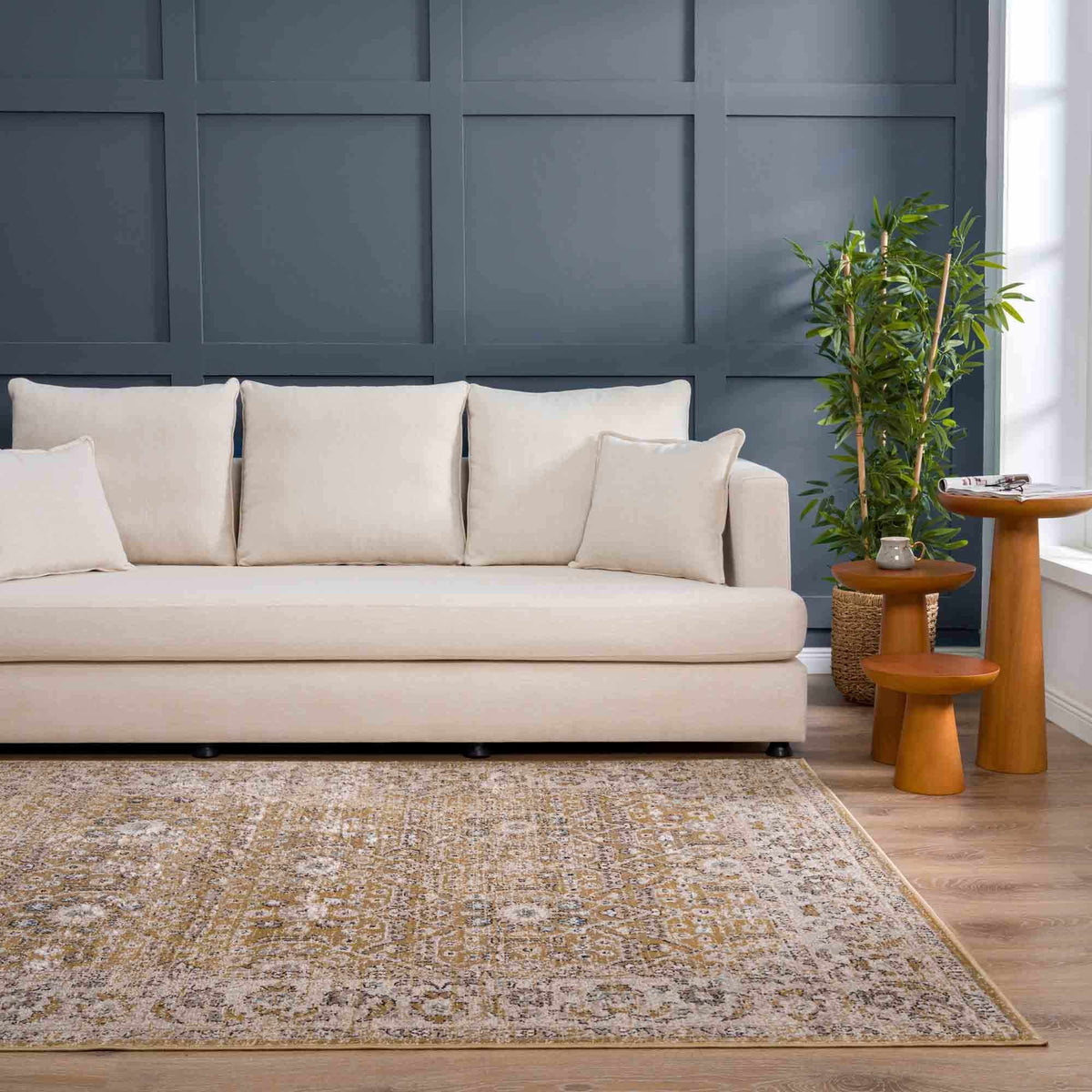 Anana Gold & Beige Area Rug - Clearance