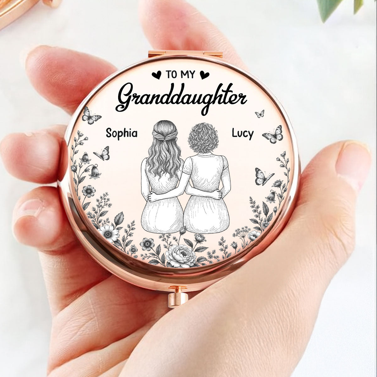 A Special Message - Personalized Compact Mirror