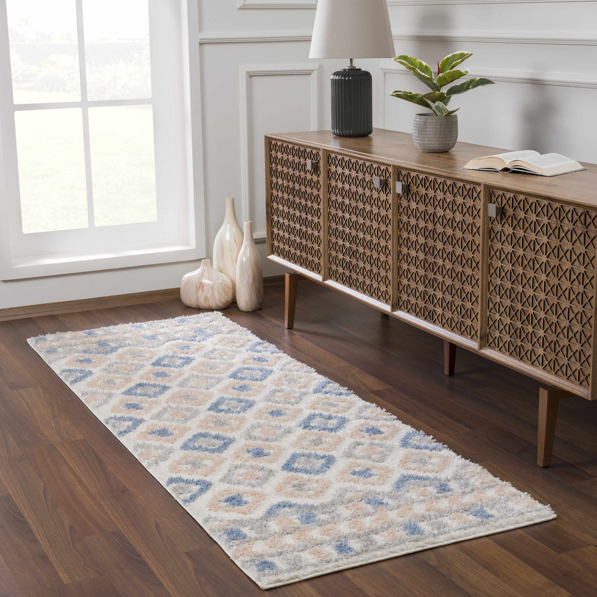 Eivin Pink & Blue Area Rug - Clearance
