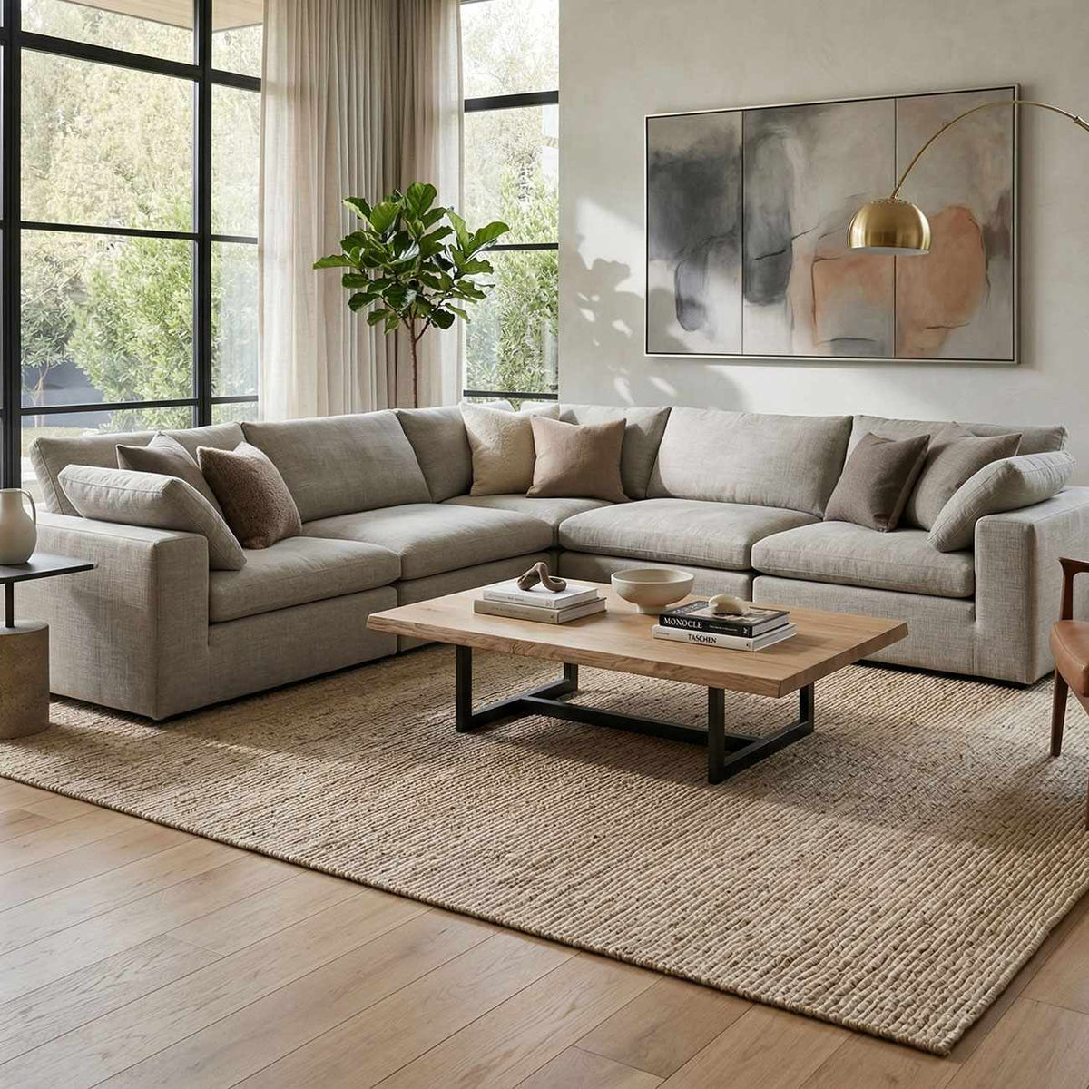 Tegyli Modern Minimalist Handmade Area Rug