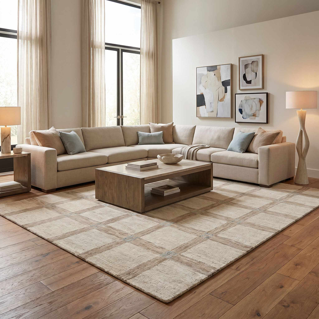 Sasaltitla Modern Art Deco Handmade Area Rug