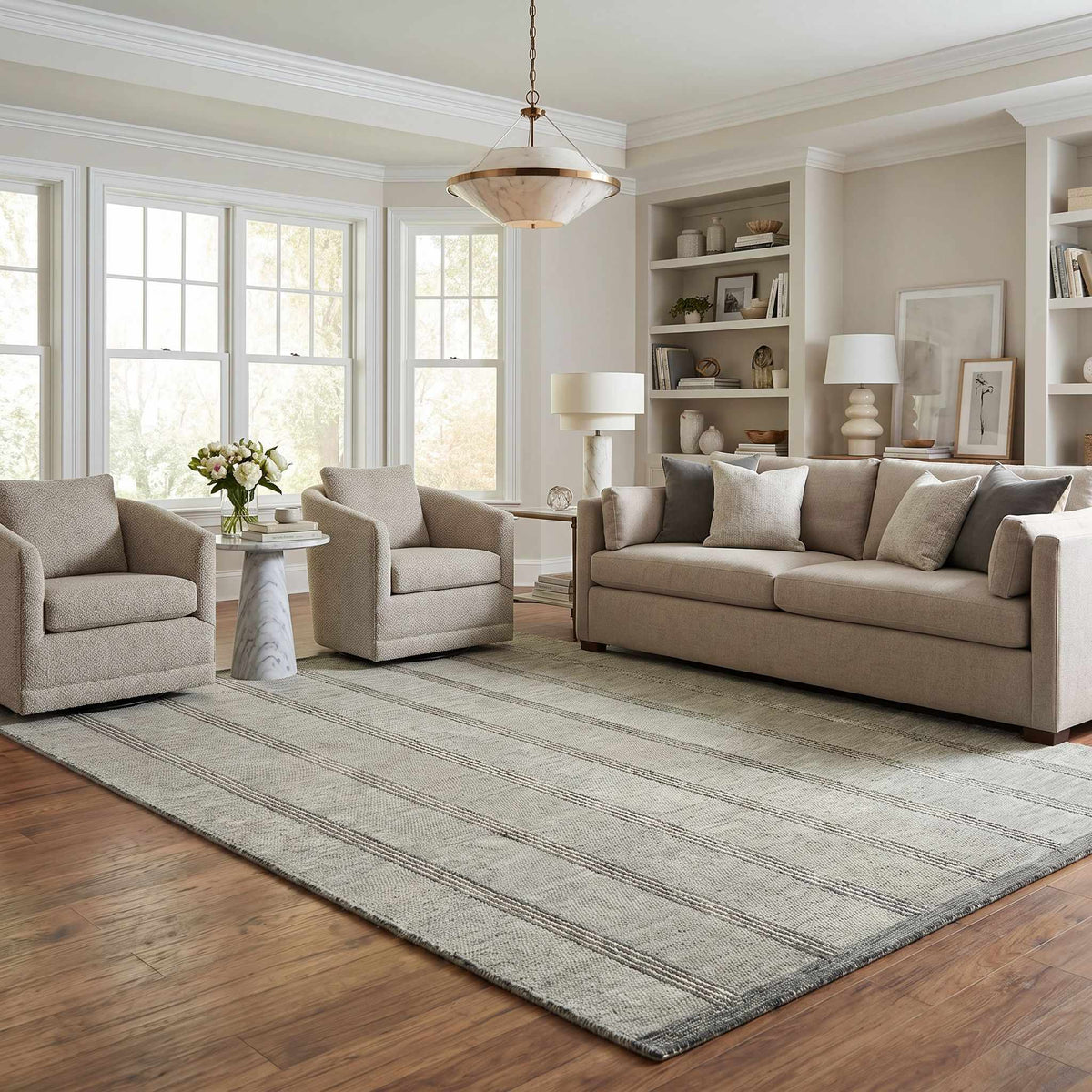 Tulancingo Modern Art Deco Handmade Area Rug