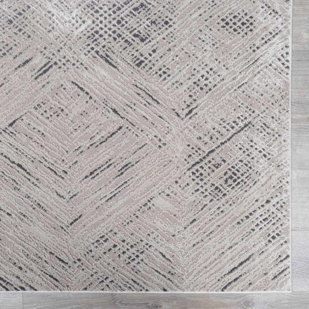 Garza Diamond Textured Washable Rug