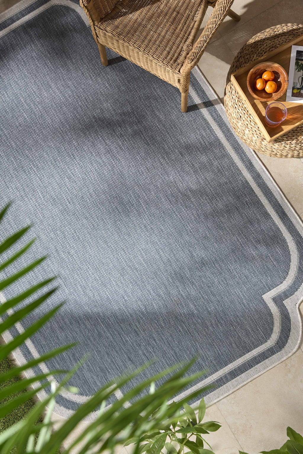 Arnola Blue Outdoor Rug