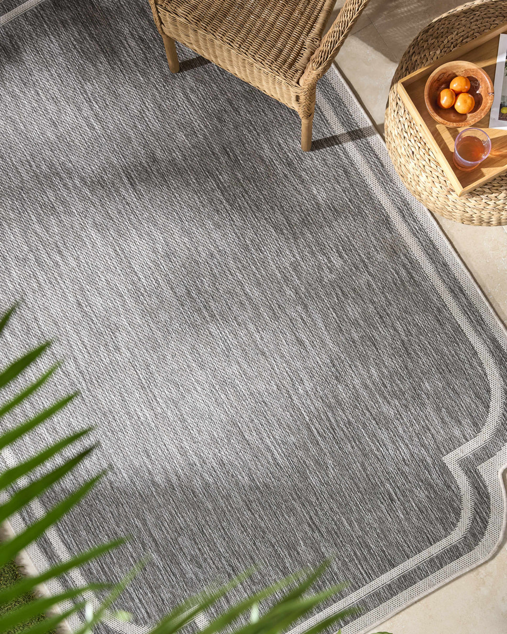 Arnola Gray Outdoor Rug