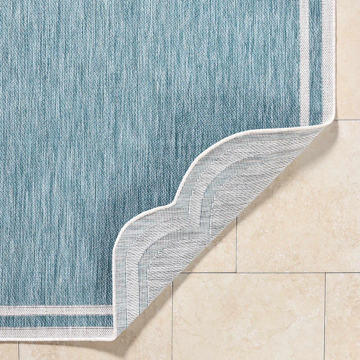 Arnola Light Blue Outdoor Rug