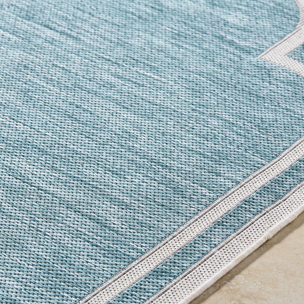 Arnola Light Blue Outdoor Rug