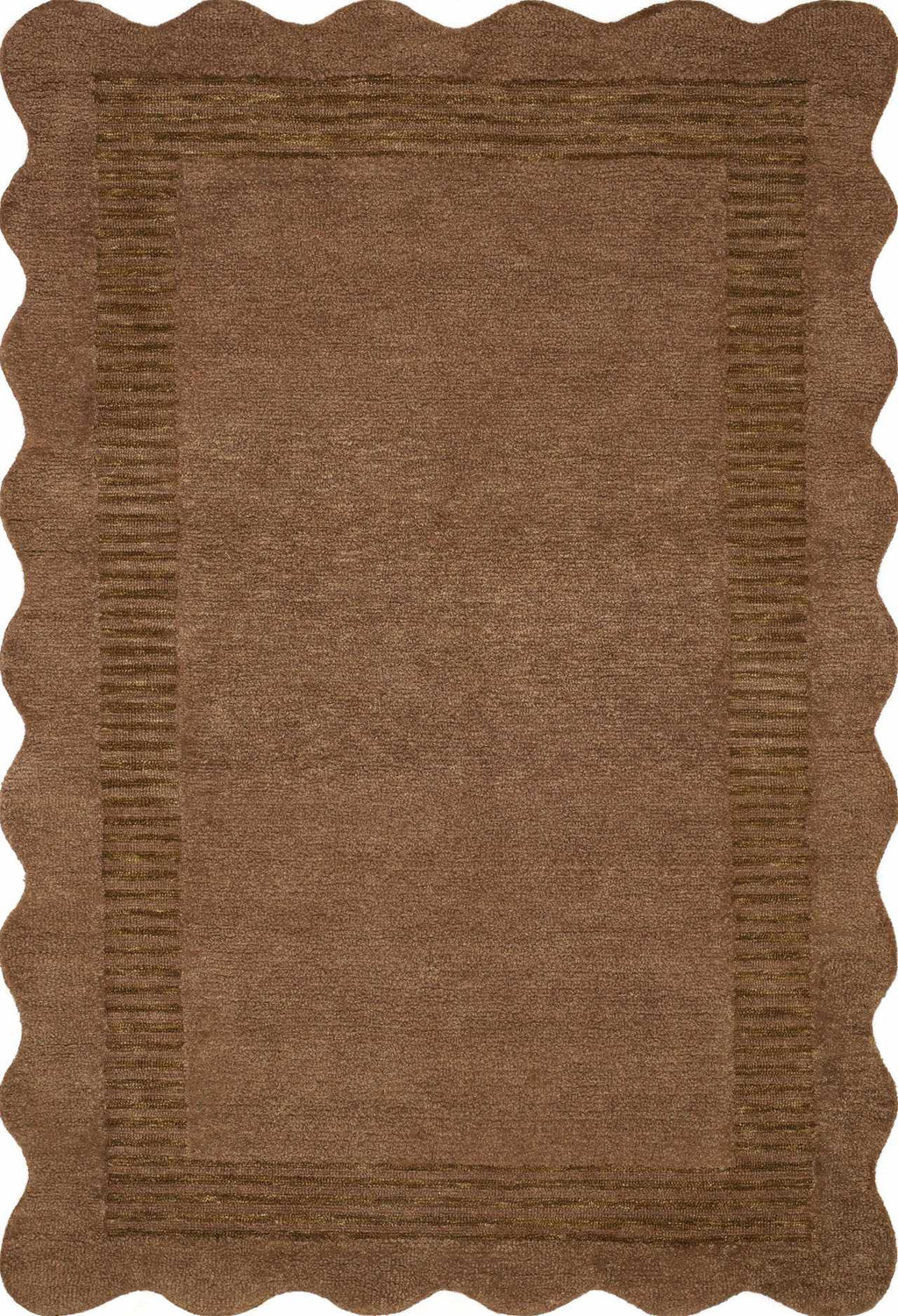 Gurib Border Modern Hand Tufted Wool Area Rug