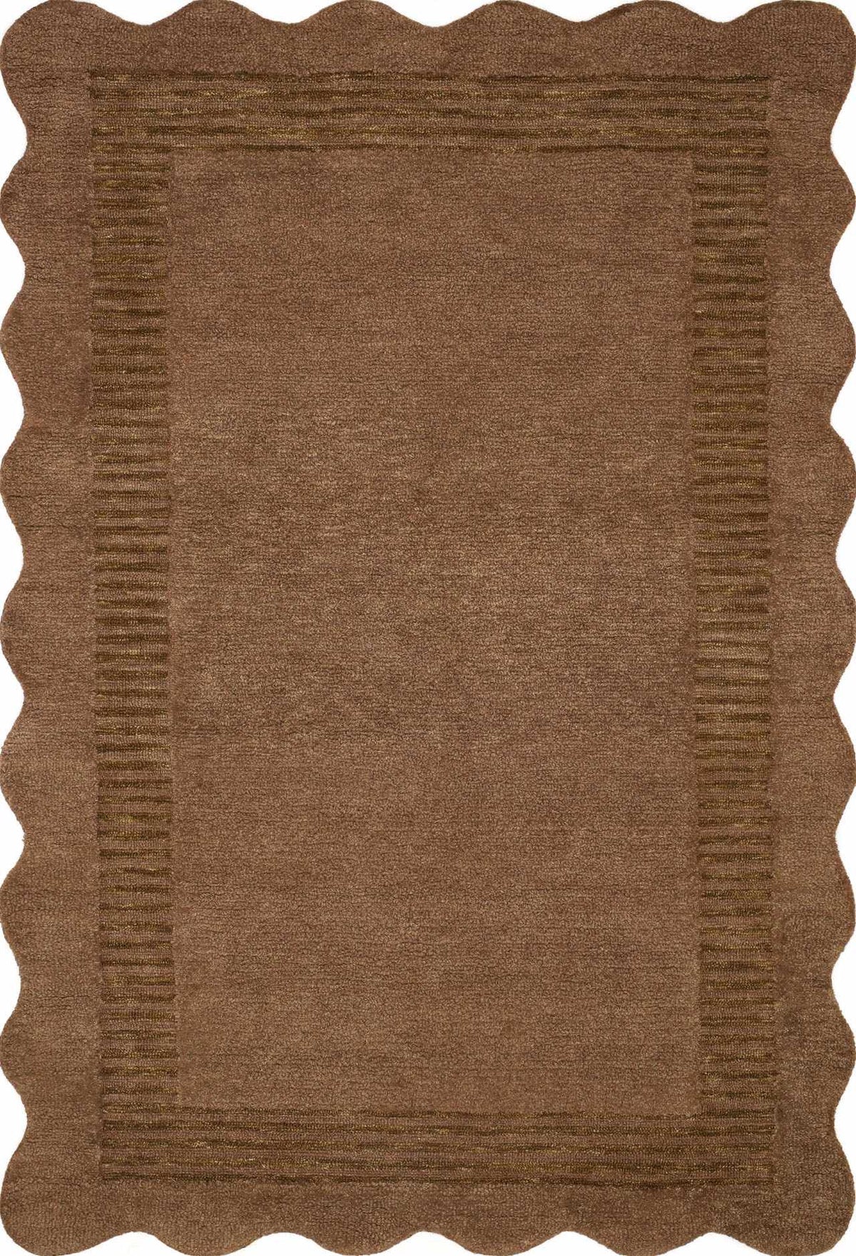 Gurib Border Modern Hand Tufted Wool Area Rug
