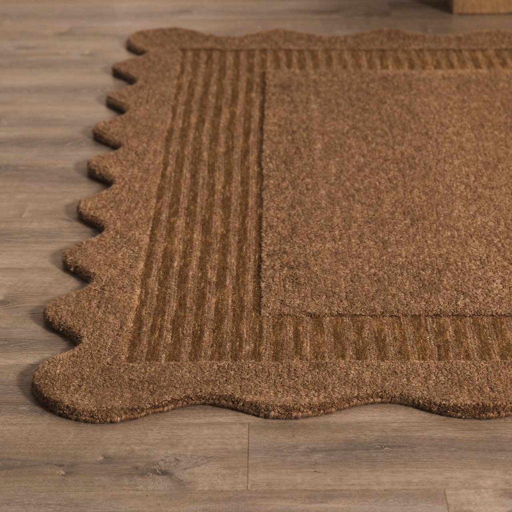 Gurib Border Modern Hand Tufted Wool Area Rug