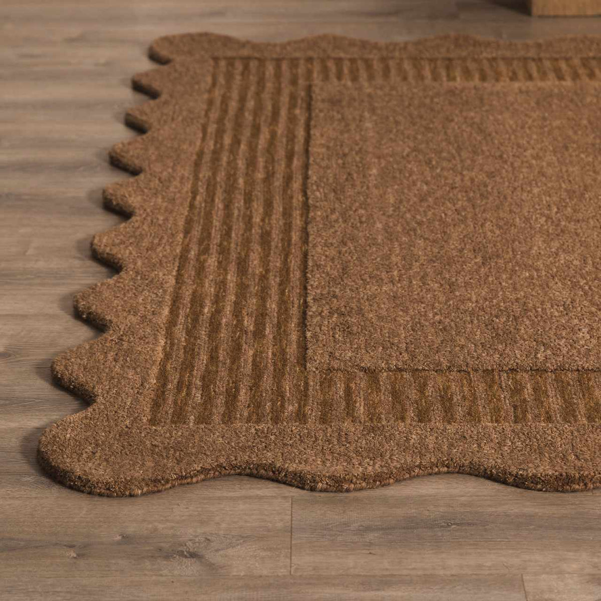Gurib Border Modern Hand Tufted Wool Area Rug