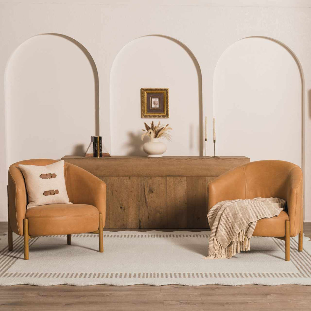 Tono Ivory Border Hand Tufted Wool Area Rug