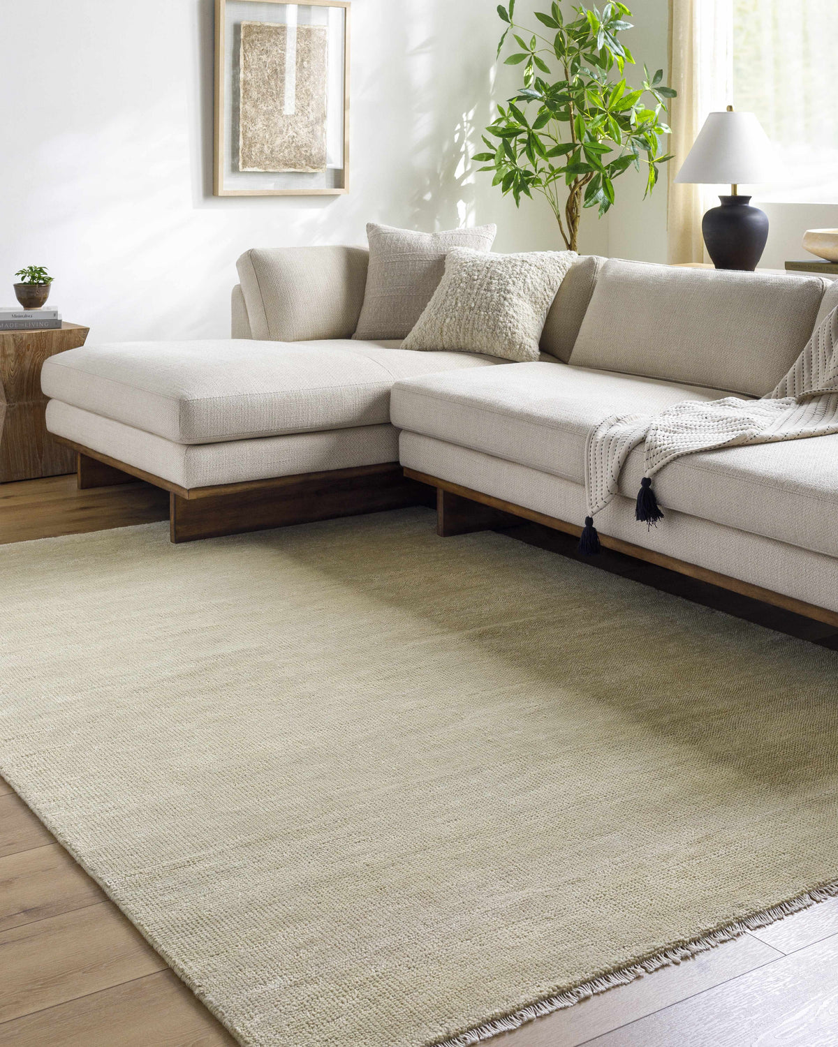 Powa Light Yellow Area Rug - Clearance