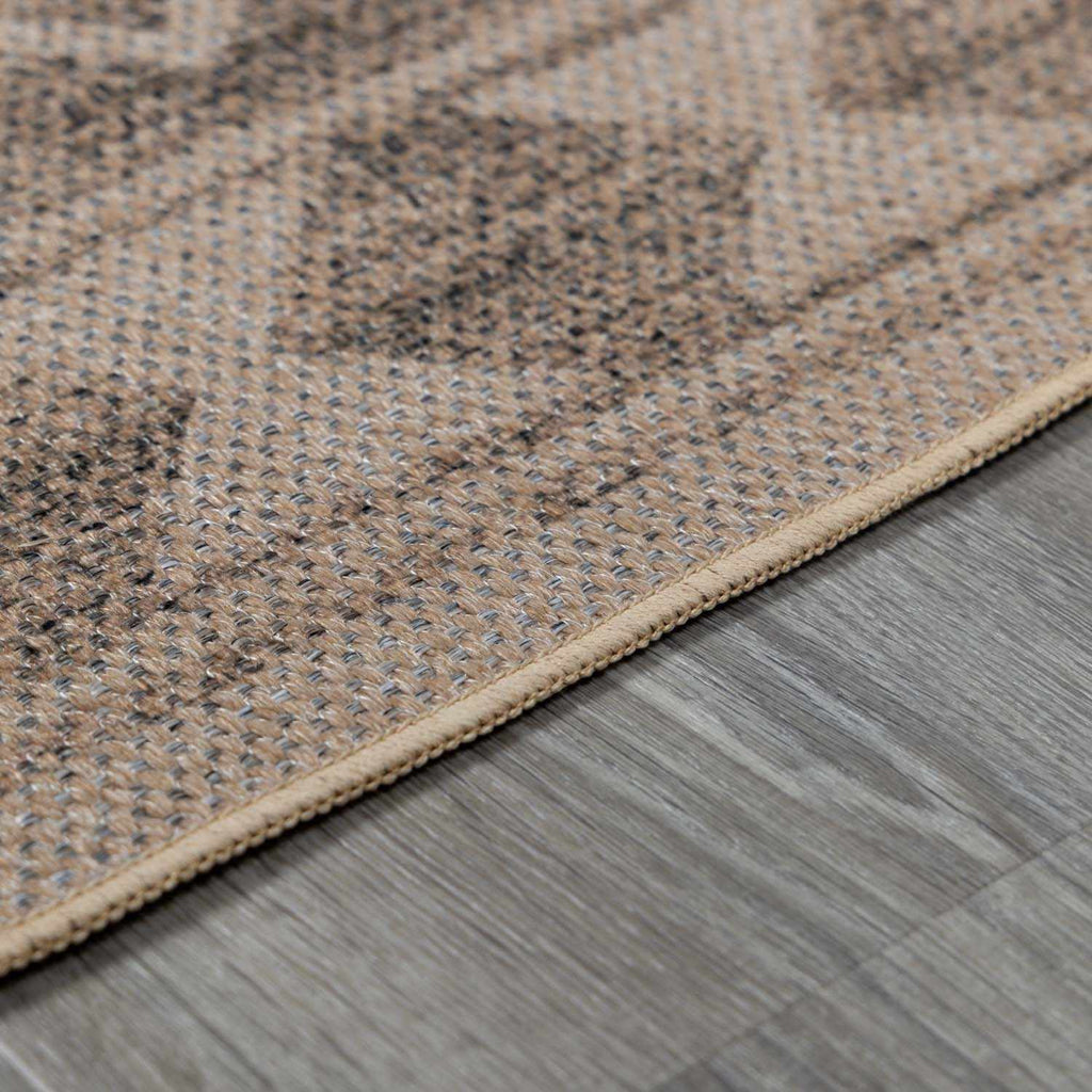 Halle Beige Washable Area Rug - Clearance