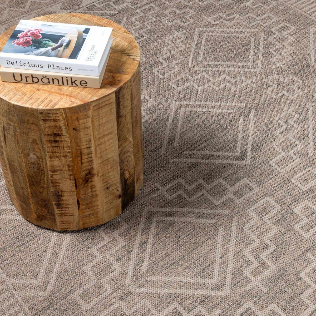 Halle Beige Washable Area Rug - Clearance