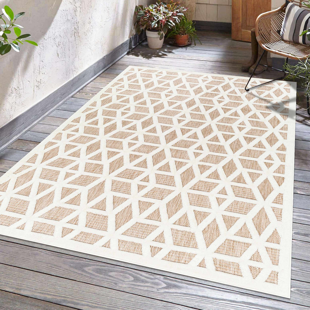 Nuri Tan Outdoor Rug - Clearance