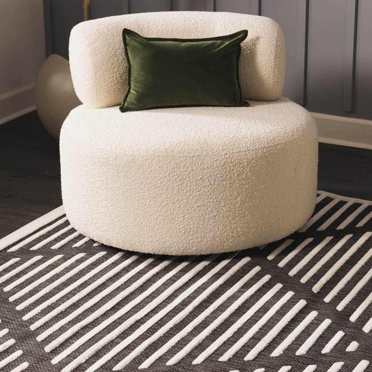 Anah 3D Black Outdoor Rug