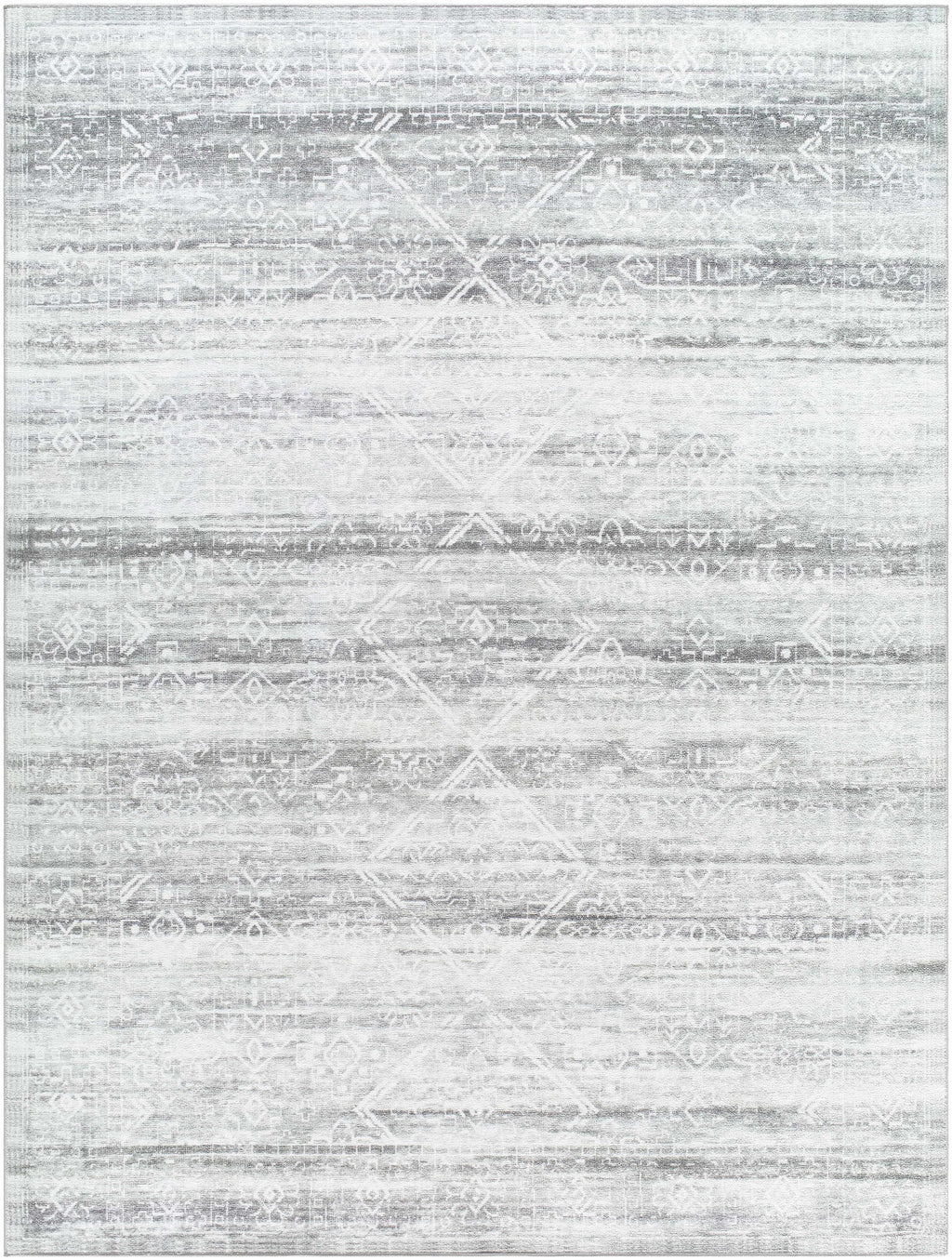 Blake Light Gray Washable Area Rug - Clearance