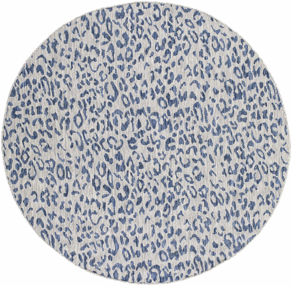 Skipsea Blue Leopard Performance Outdoor Rug