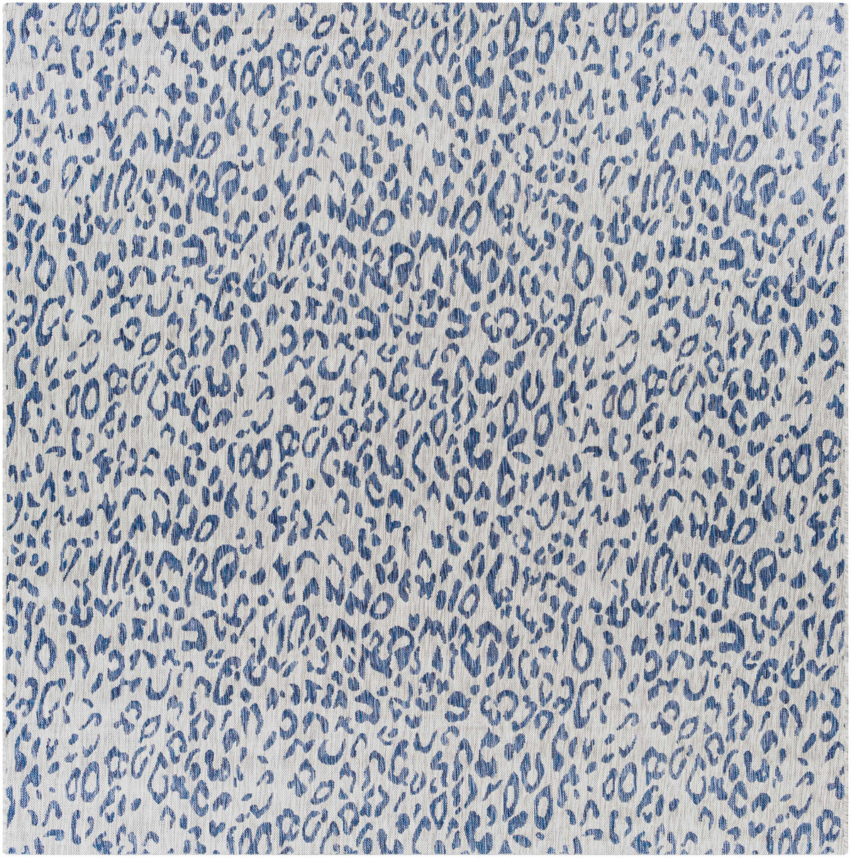 Skipsea Blue Leopard Performance Outdoor Rug