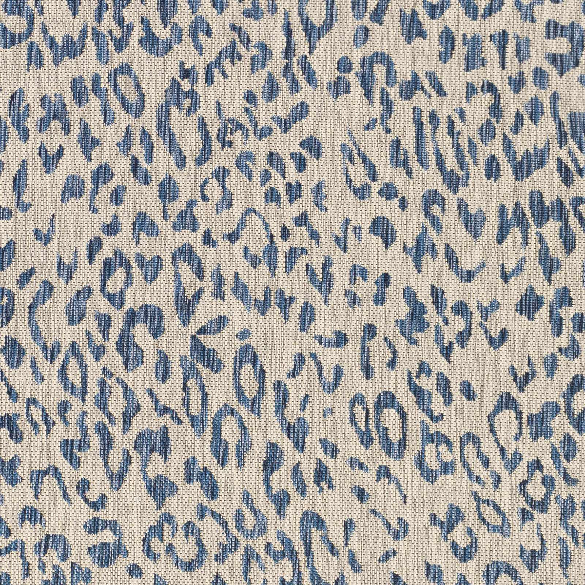 Skipsea Blue Leopard Performance Outdoor Rug