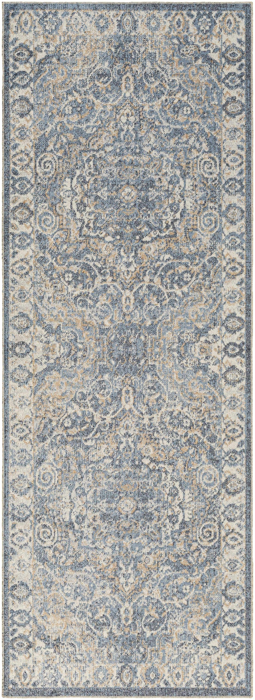 Aurum Blue Washable Area Rug