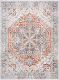 Neta Red & Blue Flat Pile Washable Rug - Clearance