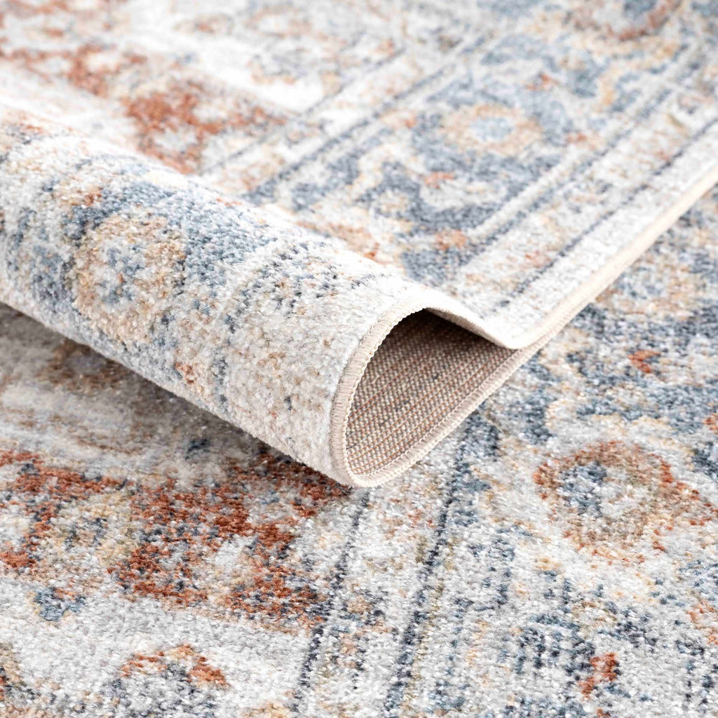 Neta Red & Blue Flat Pile Washable Rug - Clearance