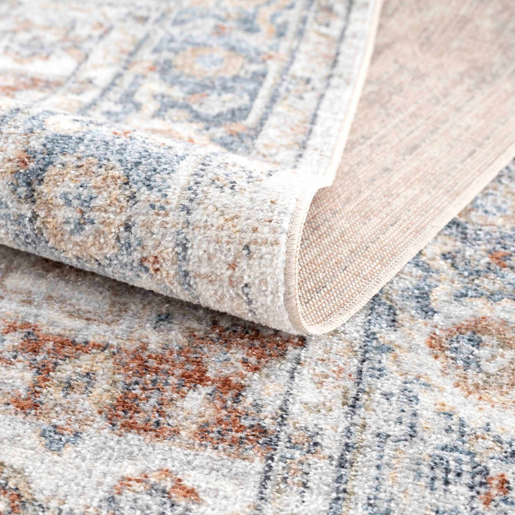 Neta Red & Blue Flat Pile Washable Rug - Clearance