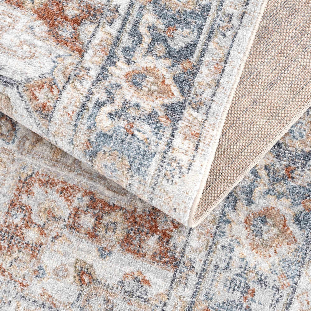 Neta Red & Blue Flat Pile Washable Rug - Clearance