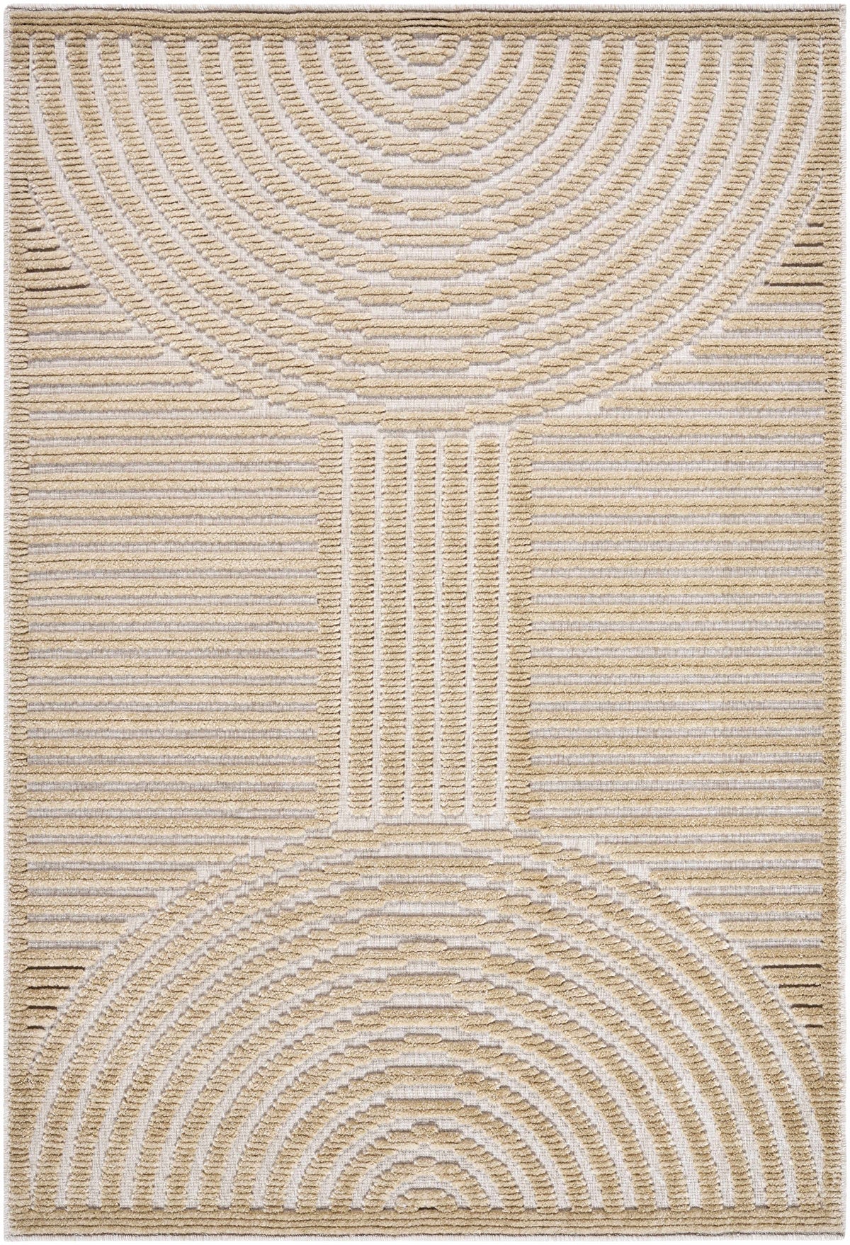 Deron Beige Washable Area Rug