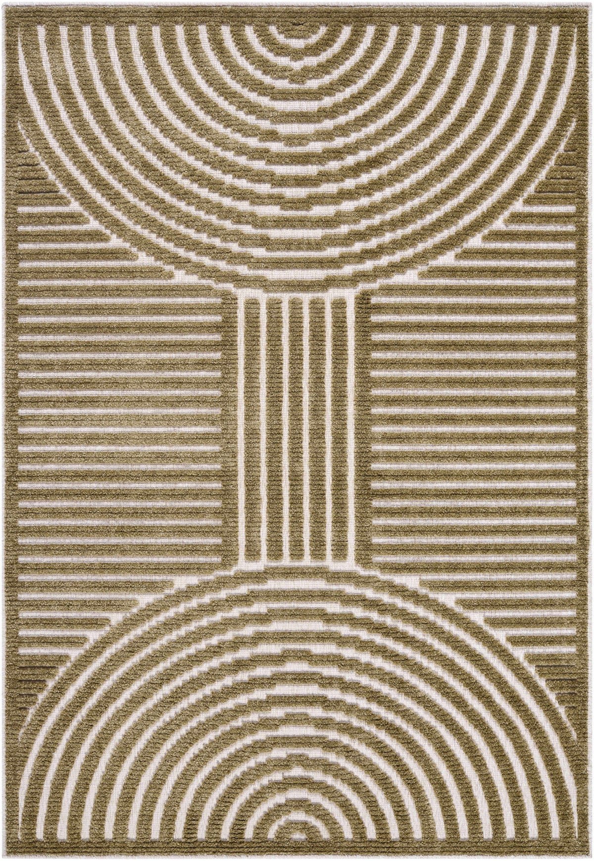 Deron Khaki Washable Area Rug