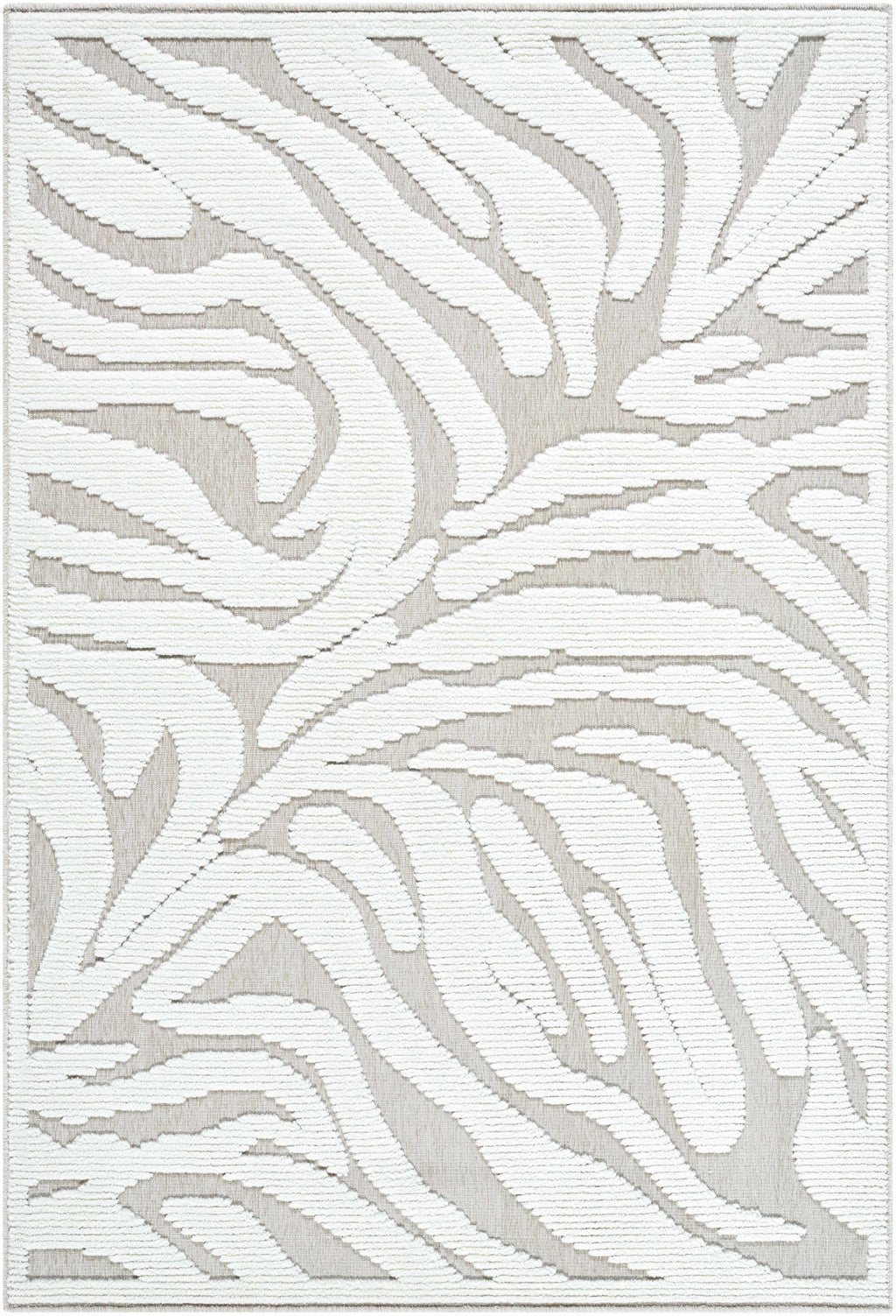 Keto Off-White 3D Washable Area Rug