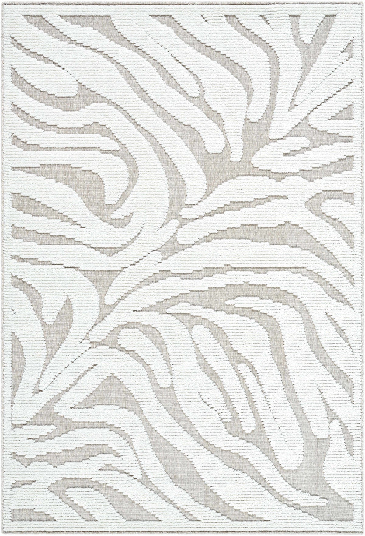 Keto Off-White 3D Washable Area Rug