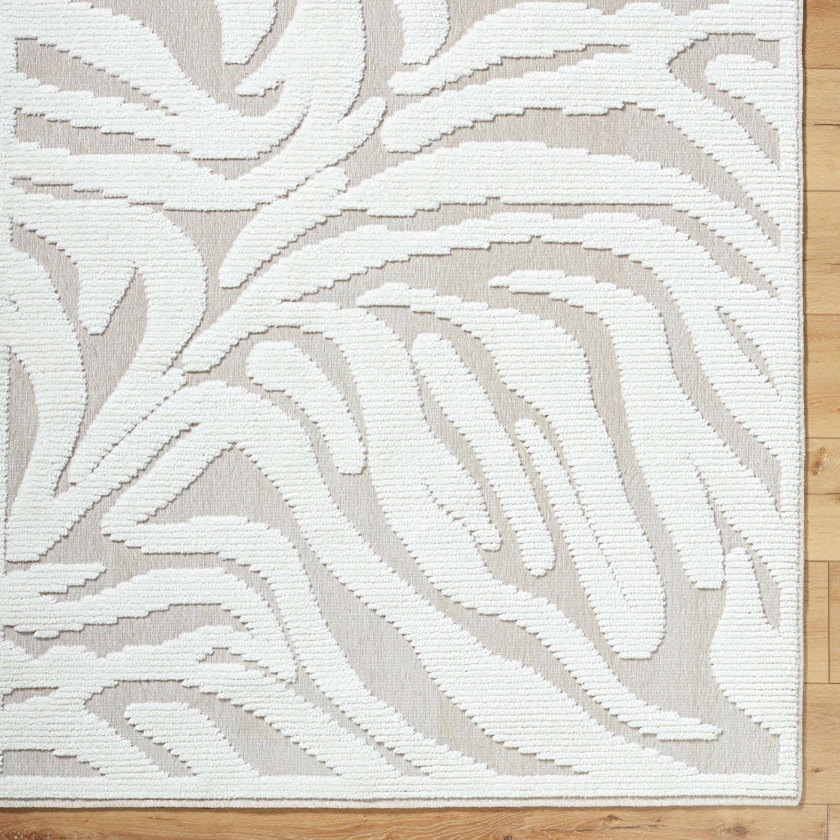 Keto Off-White 3D Washable Area Rug