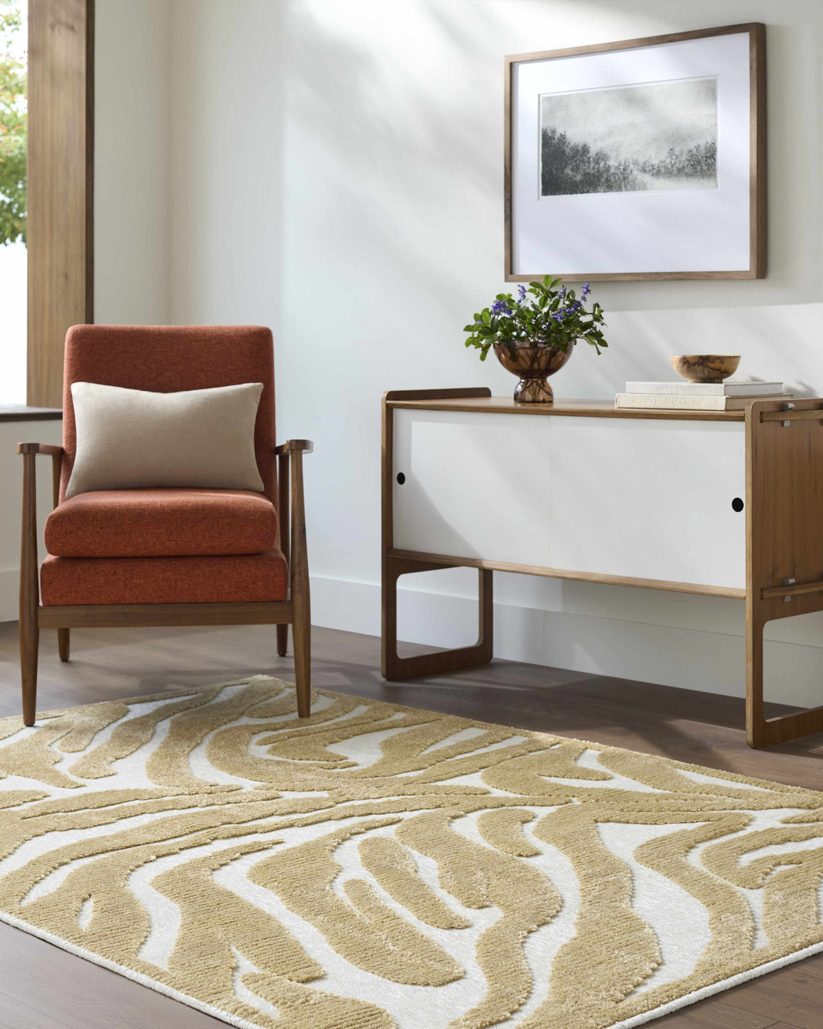 Keto White Washable Area Rug