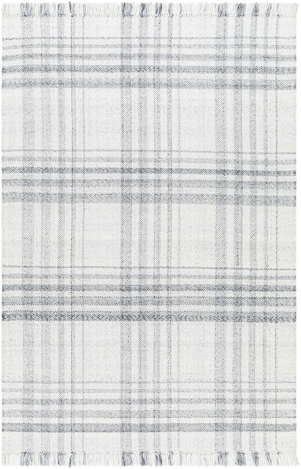 Inara Gray Plaid Area Rug - Clearance