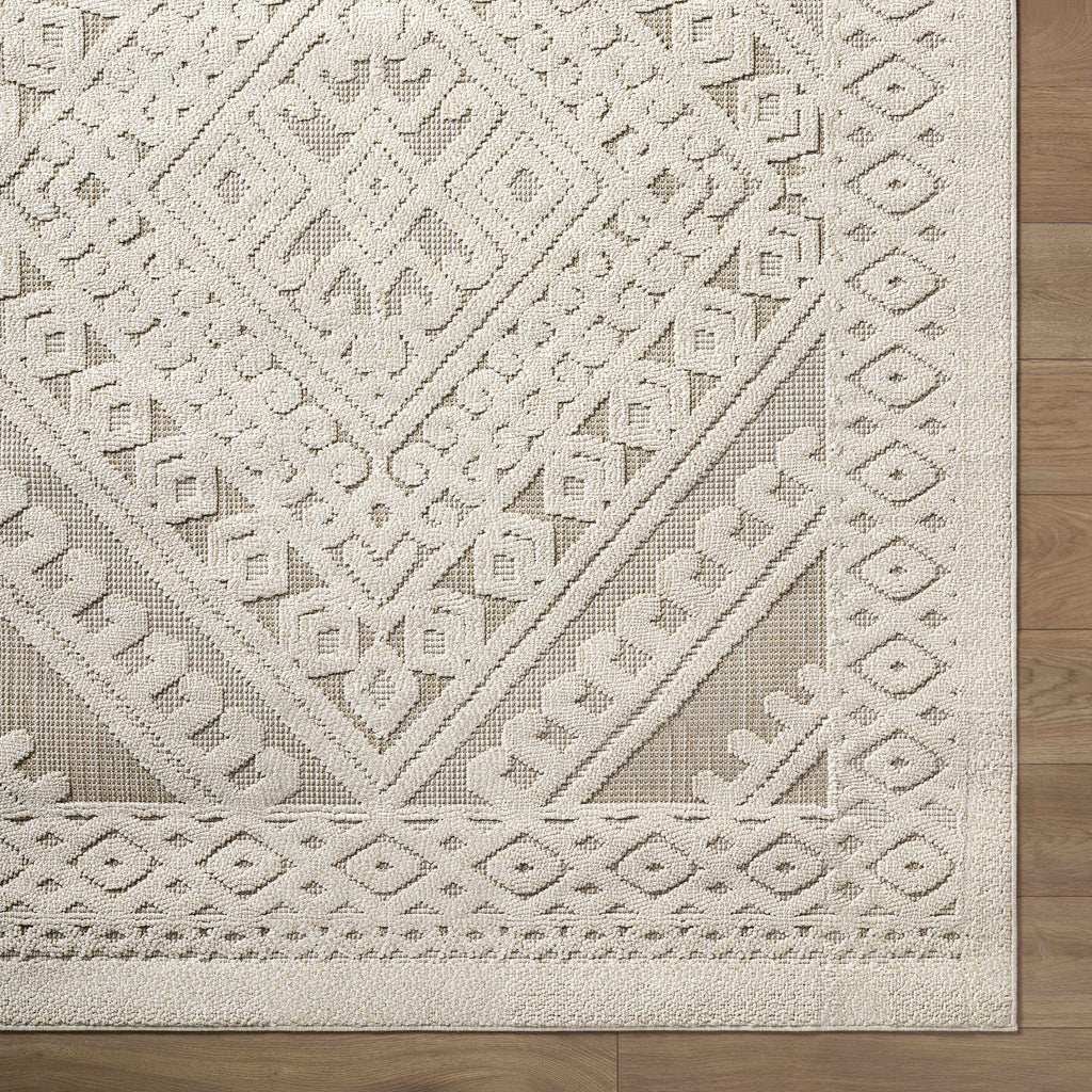 Hibah Bone Outdoor Area Rug - Clearance