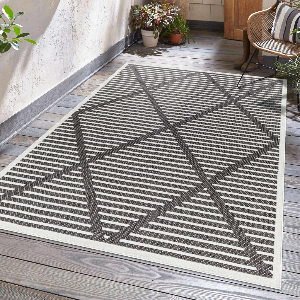 Anah 3D Black Outdoor Rug