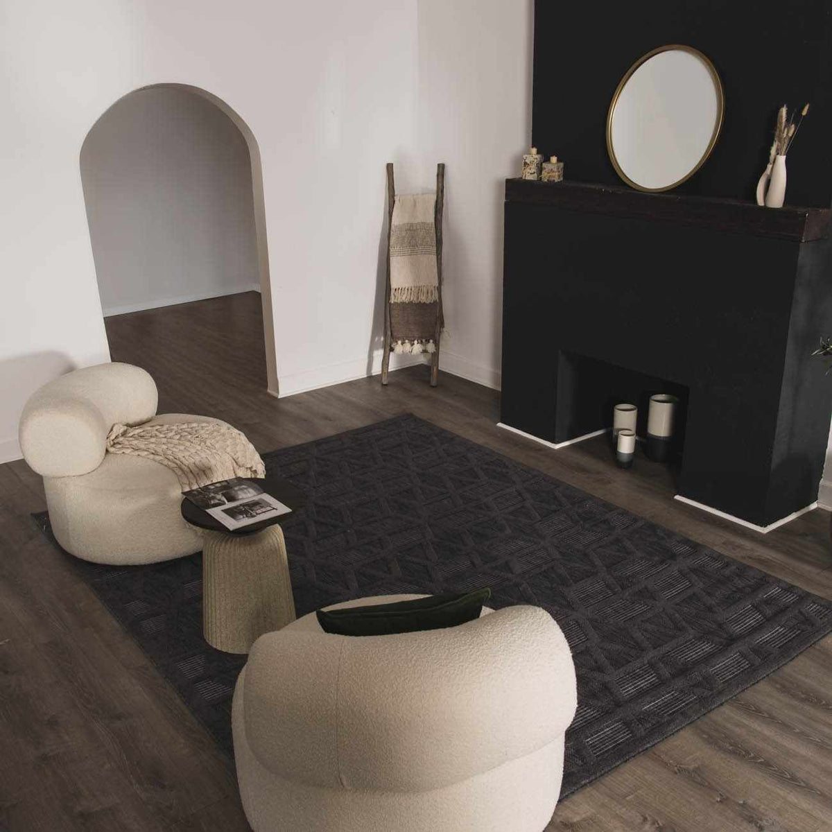 Nuri Black Outdoor Rug - Clearance