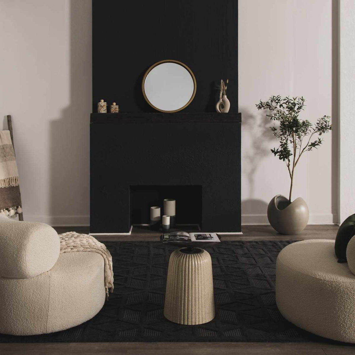 Nuri Black Outdoor Rug - Clearance