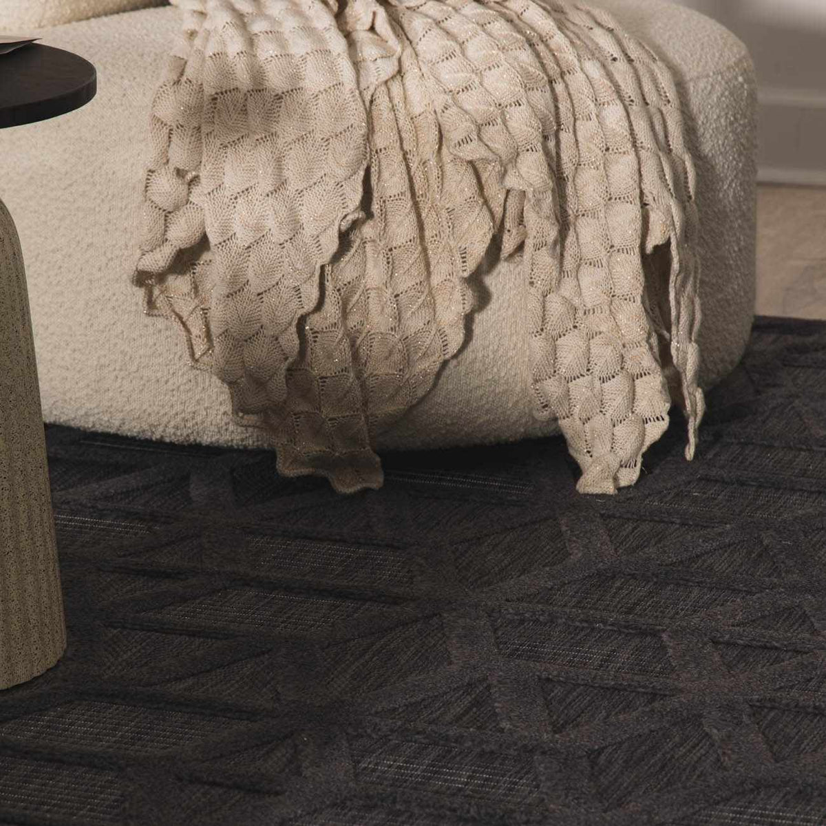 Nuri Black Outdoor Rug - Clearance