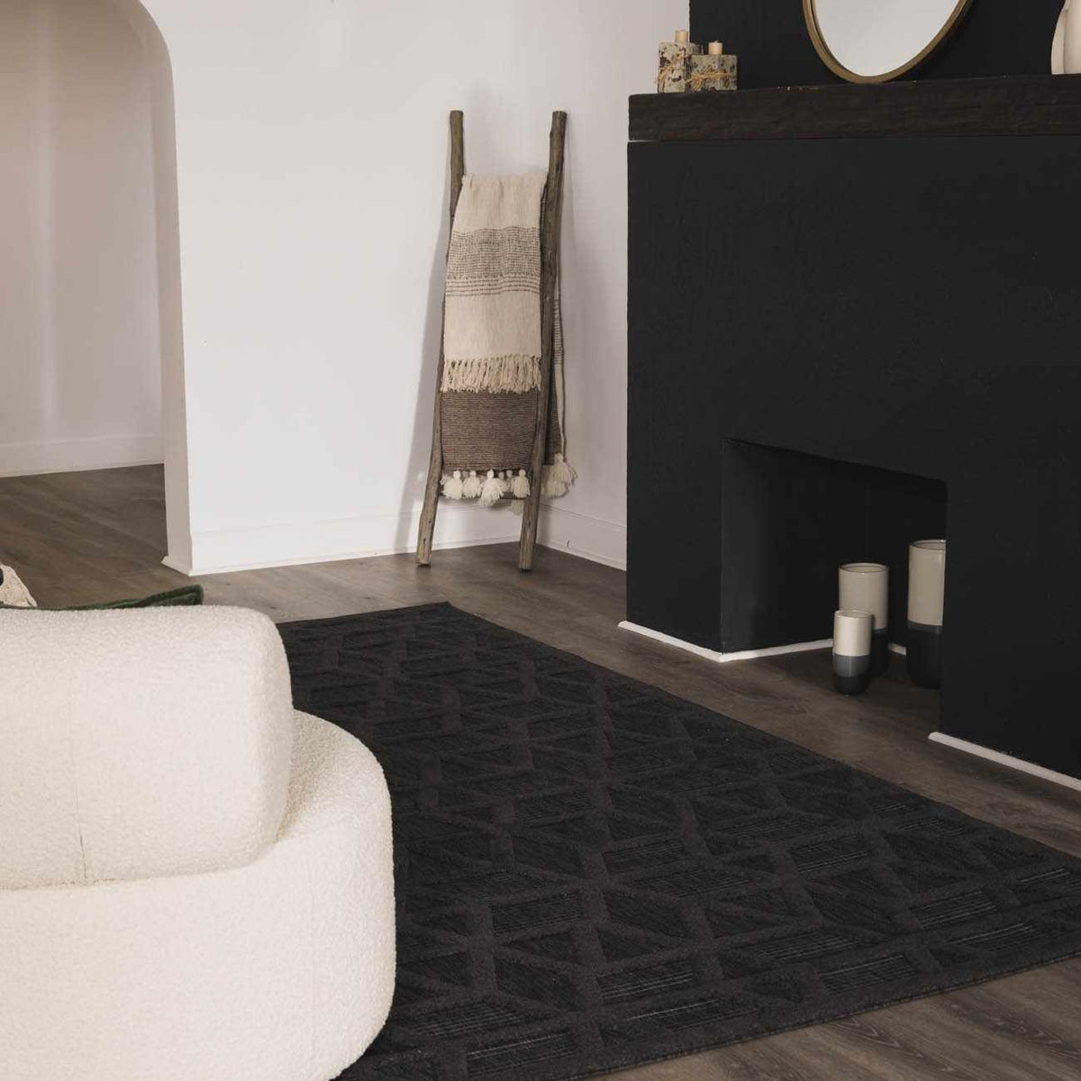 Nuri Black Outdoor Rug - Clearance