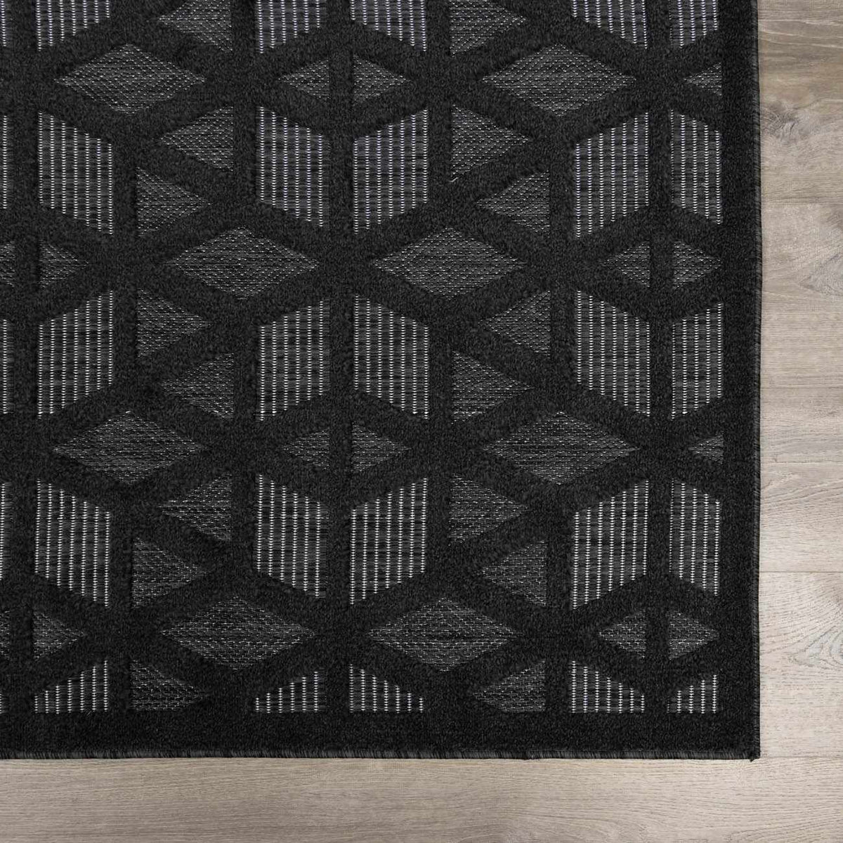 Nuri Black Outdoor Rug - Clearance