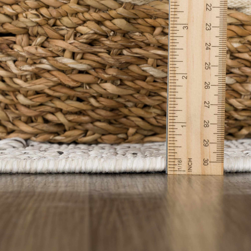 Baqer Bone & Taupe Textured Performance Outdoor Rug - Clearance