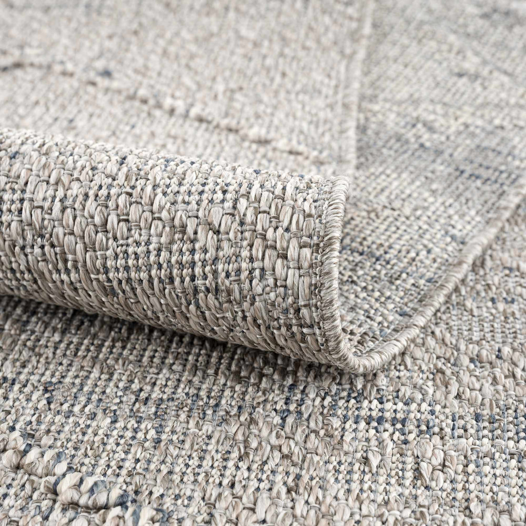 Baqer Taupe & Gray Textured Performance Outdoor Rug - Clearance