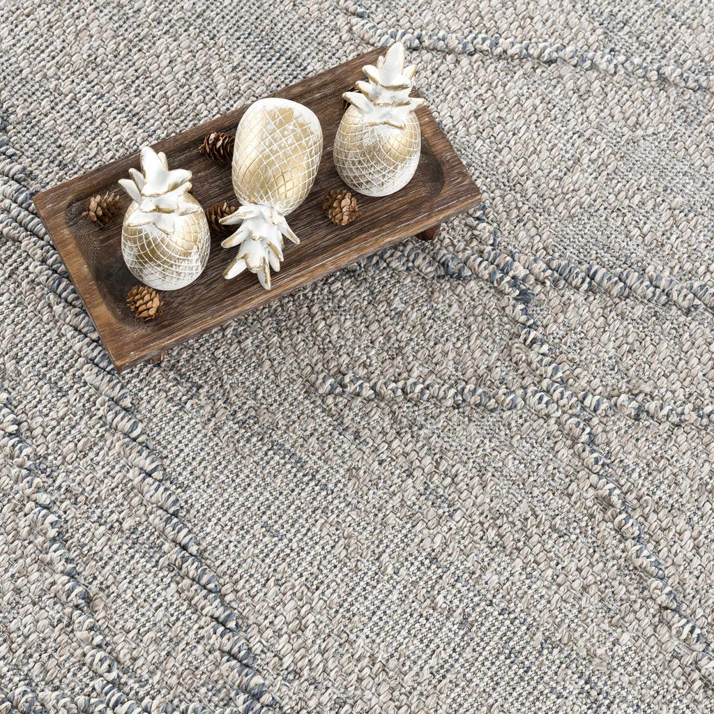 Baqer Taupe & Gray Textured Performance Outdoor Rug - Clearance