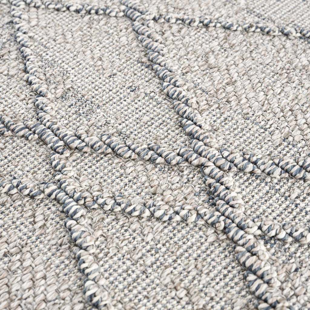 Baqer Taupe & Gray Textured Performance Outdoor Rug - Clearance